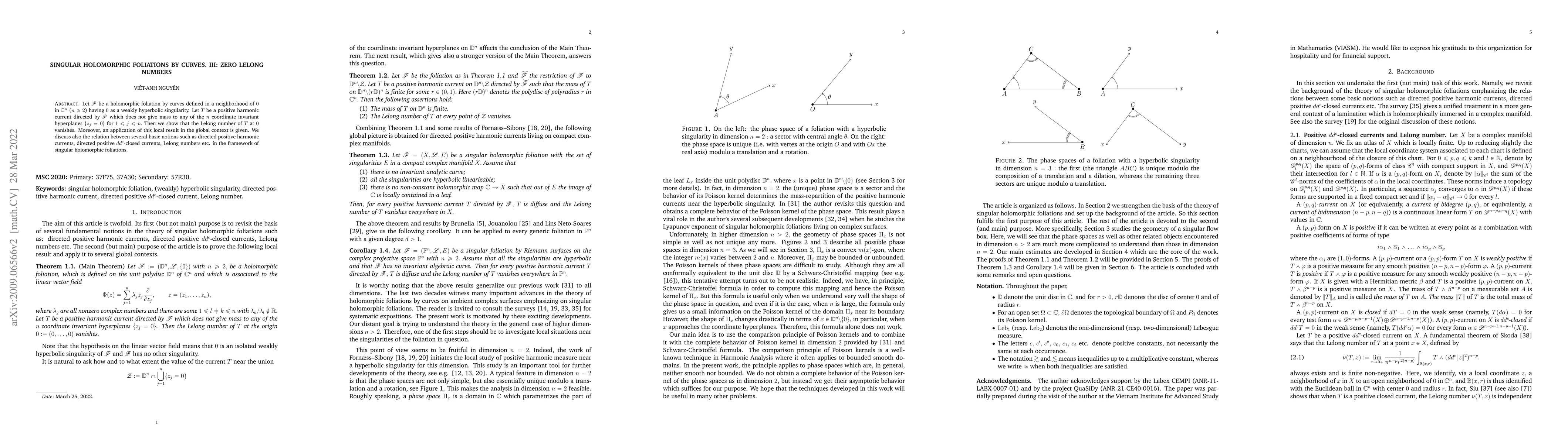 Thumbnail for Singular holomorphic foliations by curves. III: Zero Lelong numbers