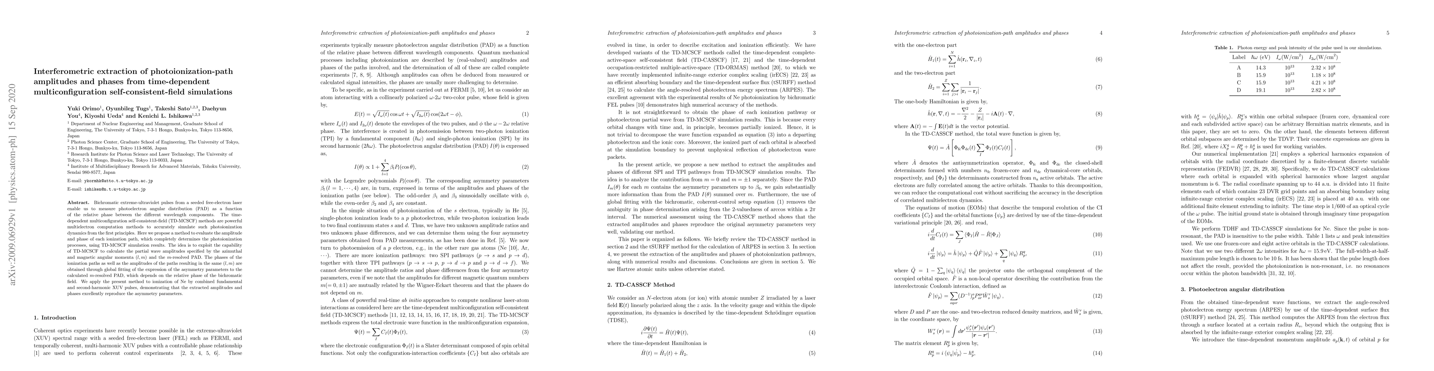 Thumbnail for Interferometric extraction of photoionization-path amplitudes and phases
  from time-dependent multiconfiguration self-consistent-field simulations