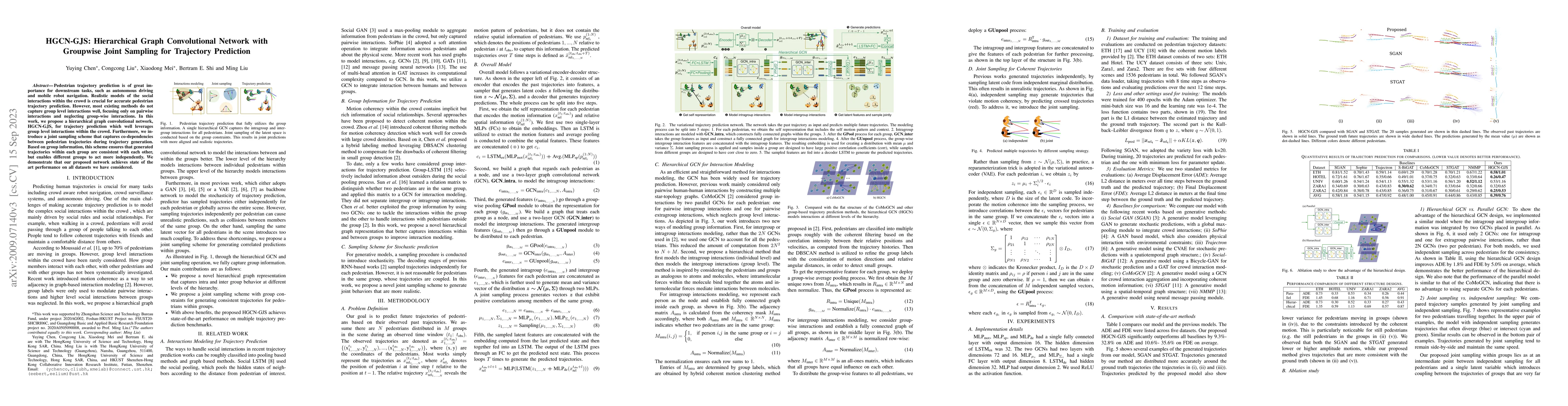 Thumbnail for HGCN-GJS: Hierarchical Graph Convolutional Network with Groupwise Joint
  Sampling for Trajectory Prediction