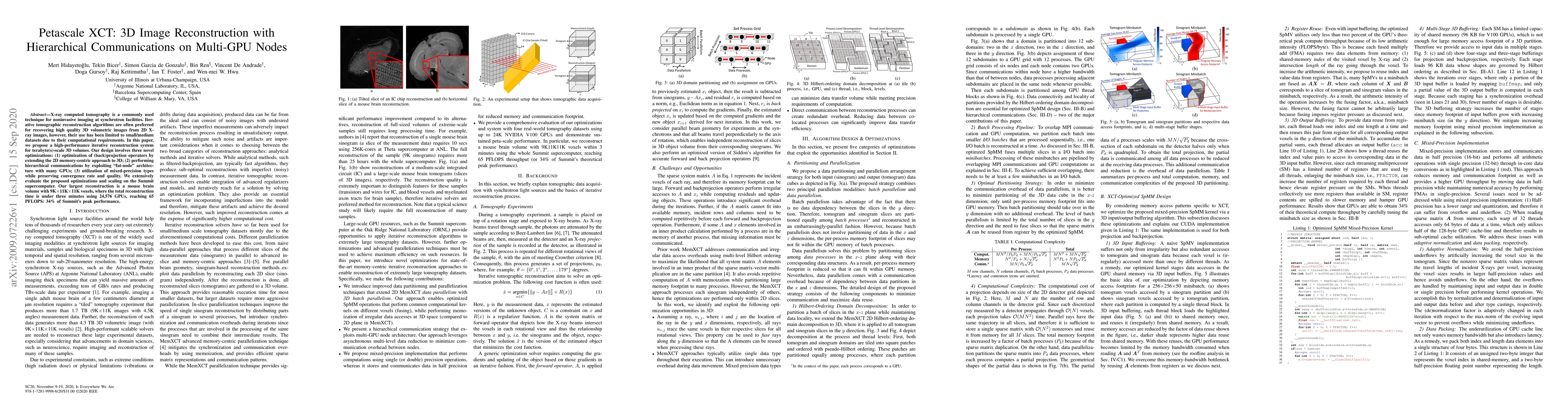 Thumbnail for Petascale XCT: 3D Image Reconstruction with Hierarchical Communications
  on Multi-GPU Nodes