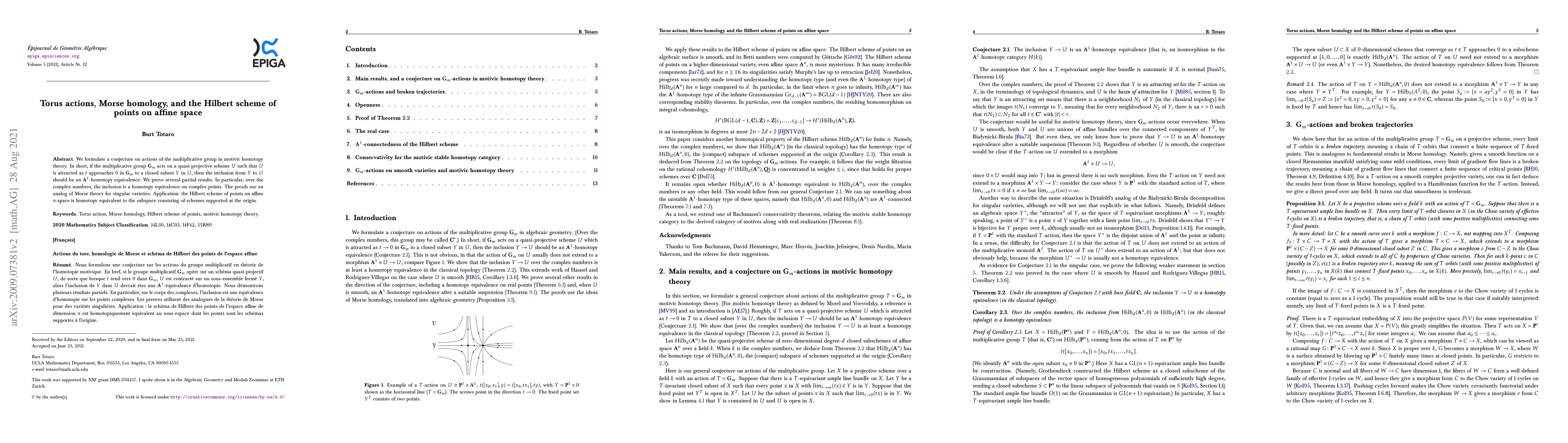Thumbnail for Torus actions, Morse homology, and the Hilbert scheme of points on
  affine space