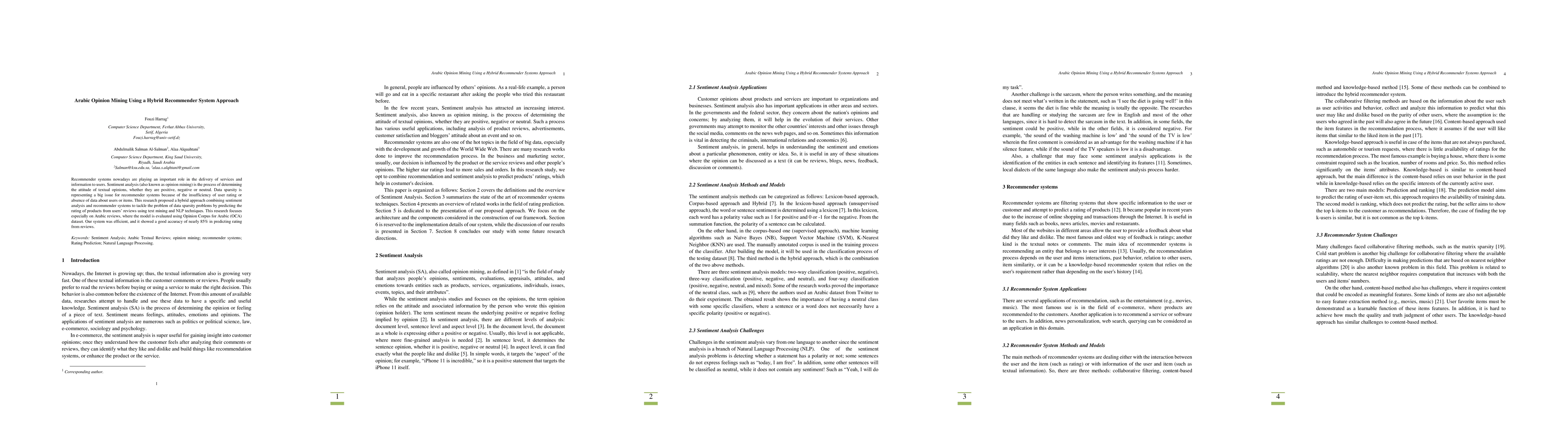 Thumbnail for Arabic Opinion Mining Using a Hybrid Recommender System Approach