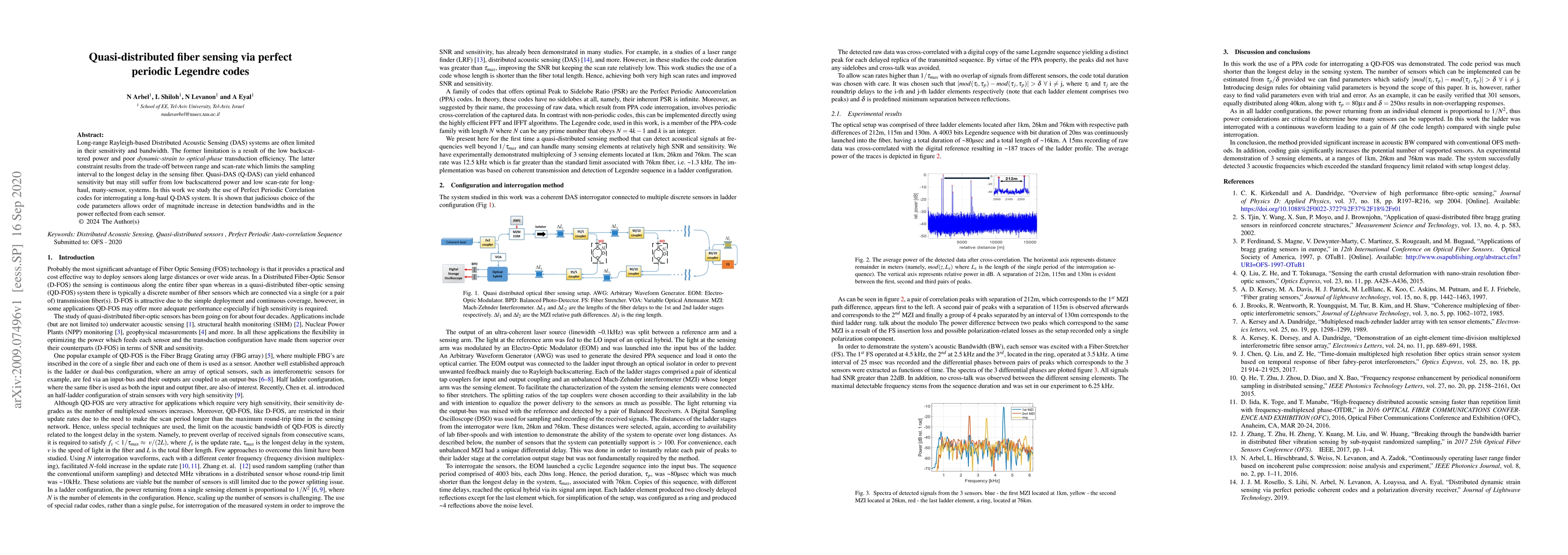 Thumbnail for Quasi-distributed fiber sensing via perfect periodic Legendre codes