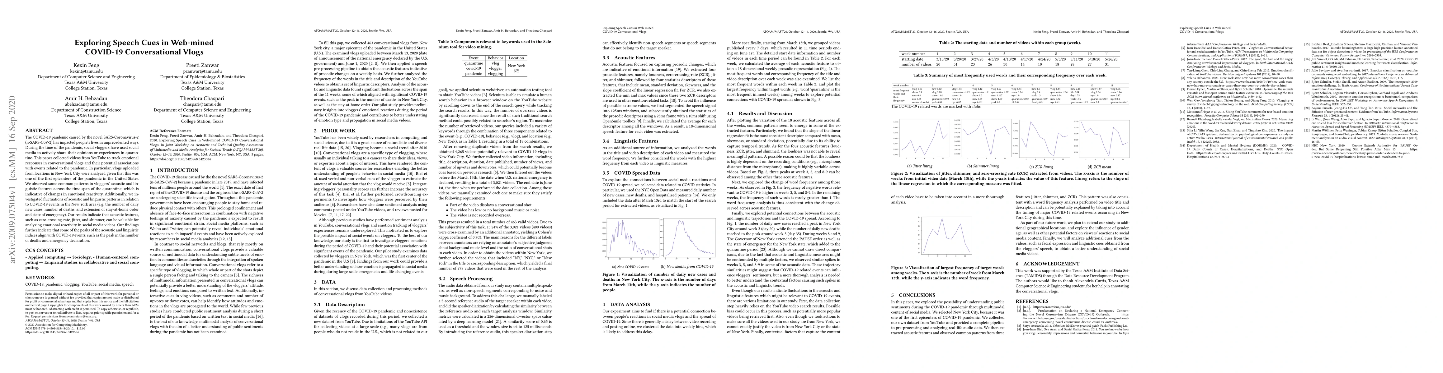 Thumbnail for Exploring Speech Cues in Web-mined COVID-19 Conversational Vlogs