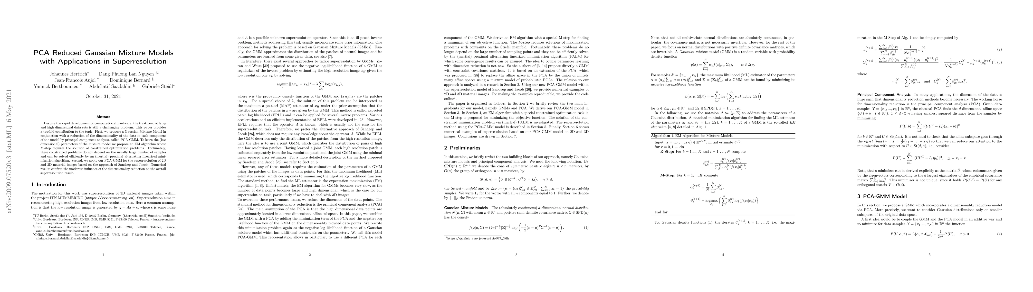 Thumbnail for PCA Reduced Gaussian Mixture Models with Applications in Superresolution