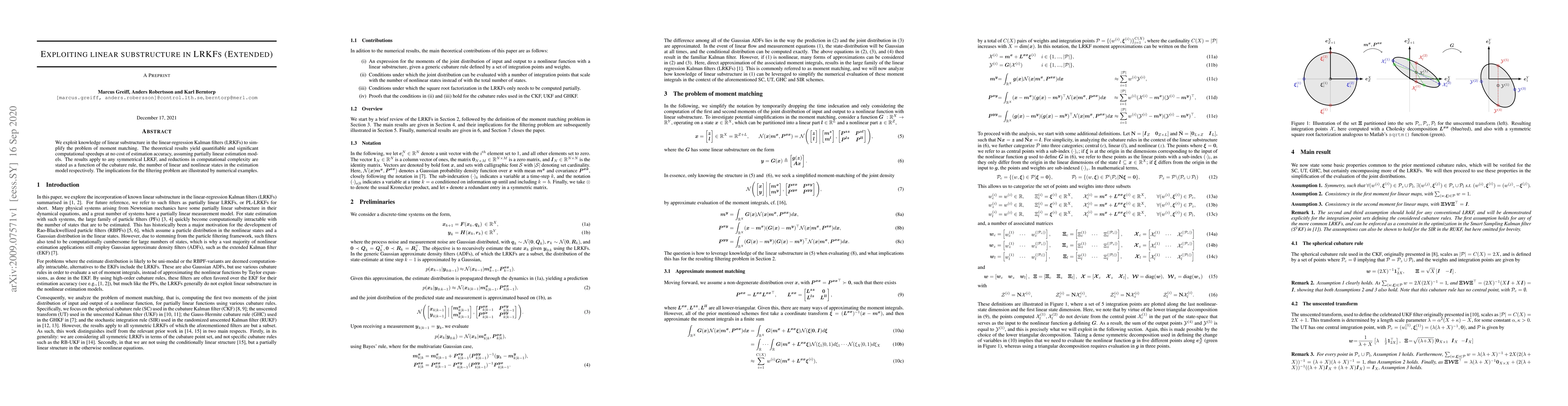 Thumbnail for Exploiting Linear Substructure In LRKFs (Extended)