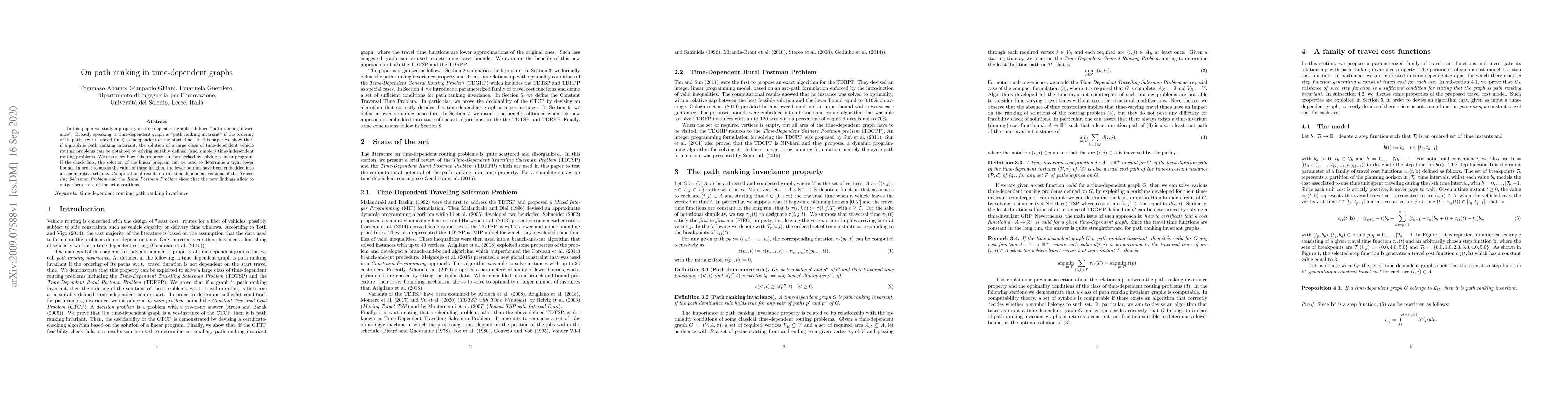 Thumbnail for On path ranking in time-dependent graphs