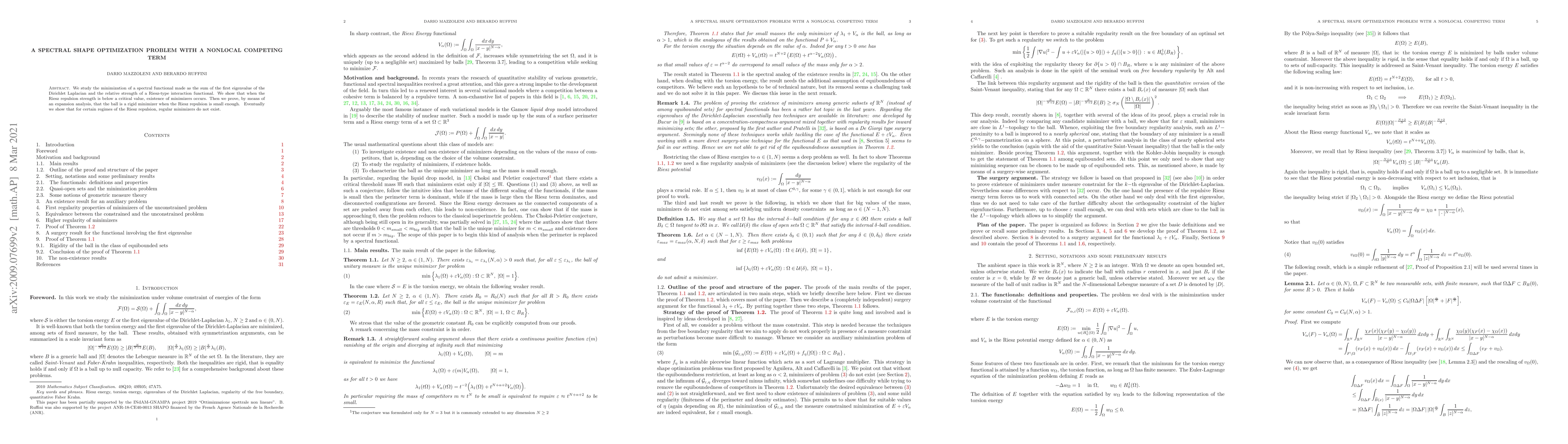 Thumbnail for A spectral shape optimization problem with a nonlocal competing term