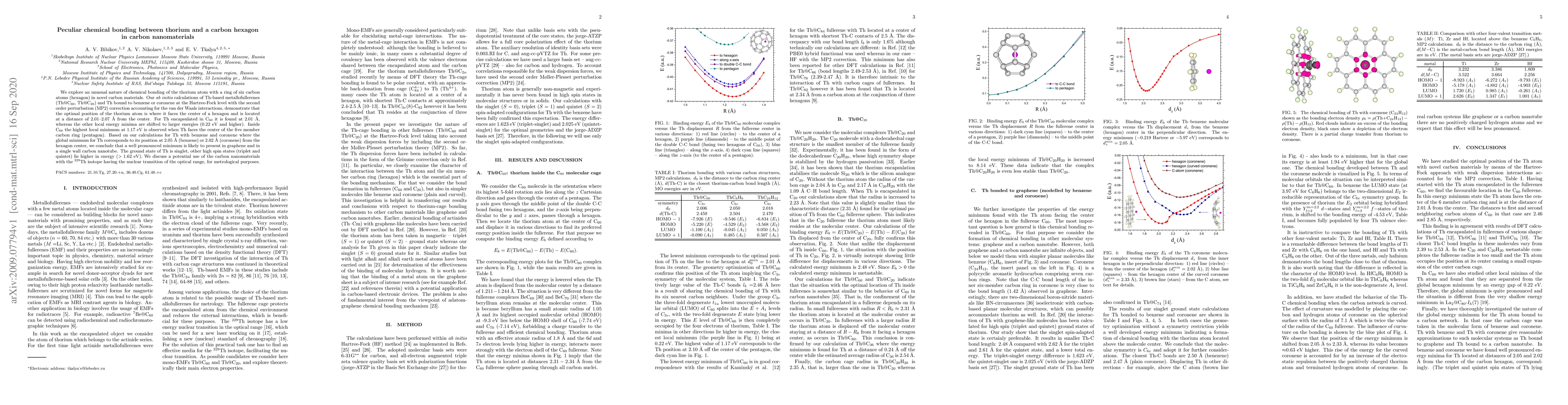Thumbnail for Peculiar chemical bonding between thorium and a carbon hexagon in carbon
  nanomaterials