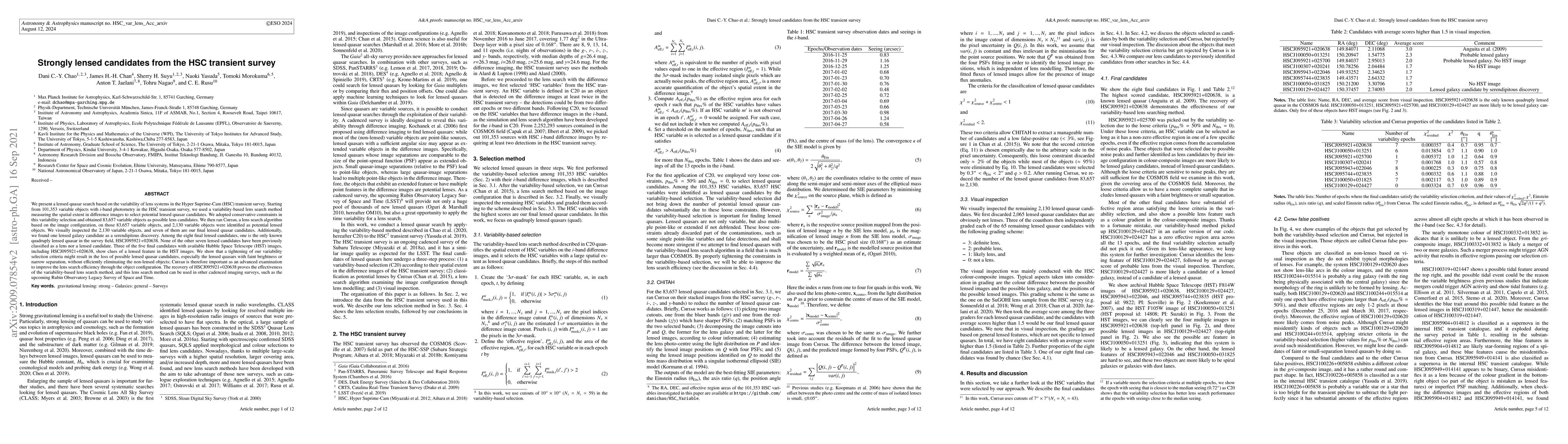 Thumbnail for Strongly lensed candidates from the HSC transient survey