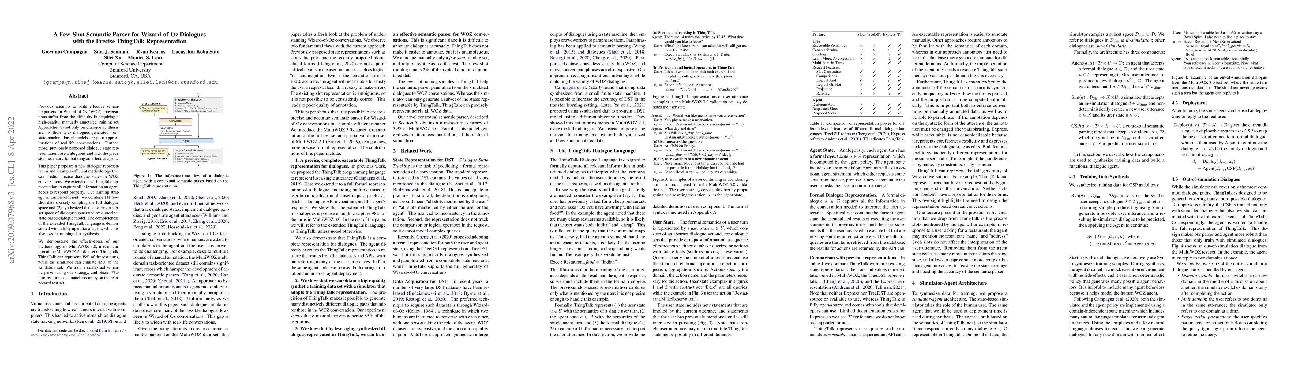Thumbnail for A Few-Shot Semantic Parser for Wizard-of-Oz Dialogues with the Precise
  ThingTalk Representation