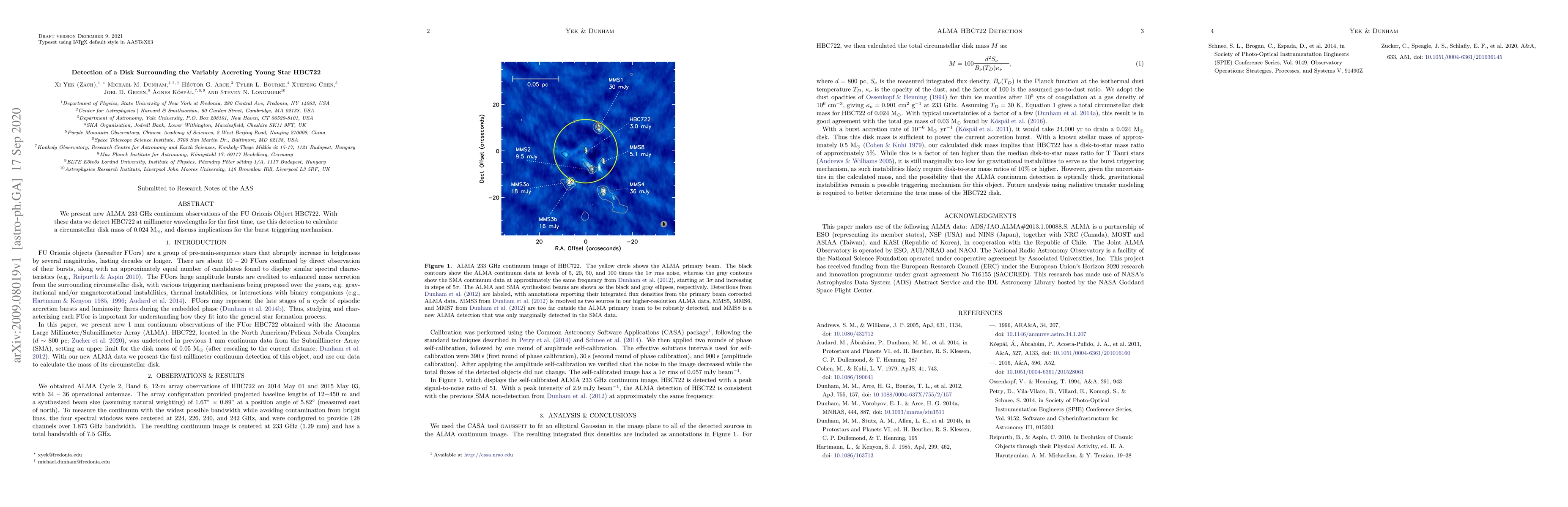 Thumbnail for Detection of a Disk Surrounding the Variably Accreting Young Star HBC722