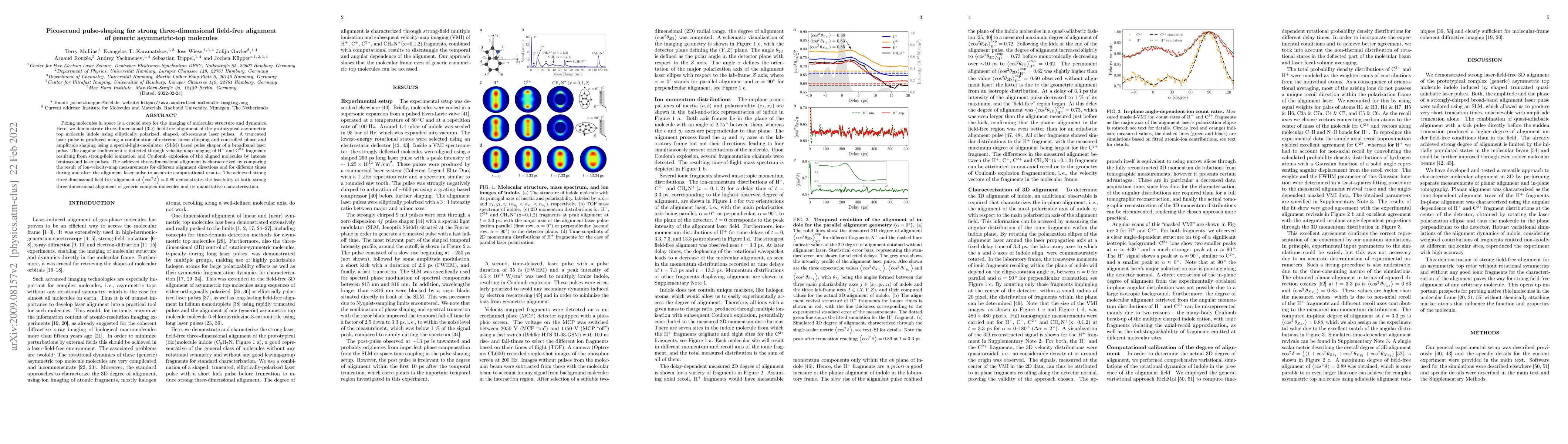 Thumbnail for Picosecond pulse-shaping for strong three-dimensional field-free
  alignment of generic asymmetric-top molecules