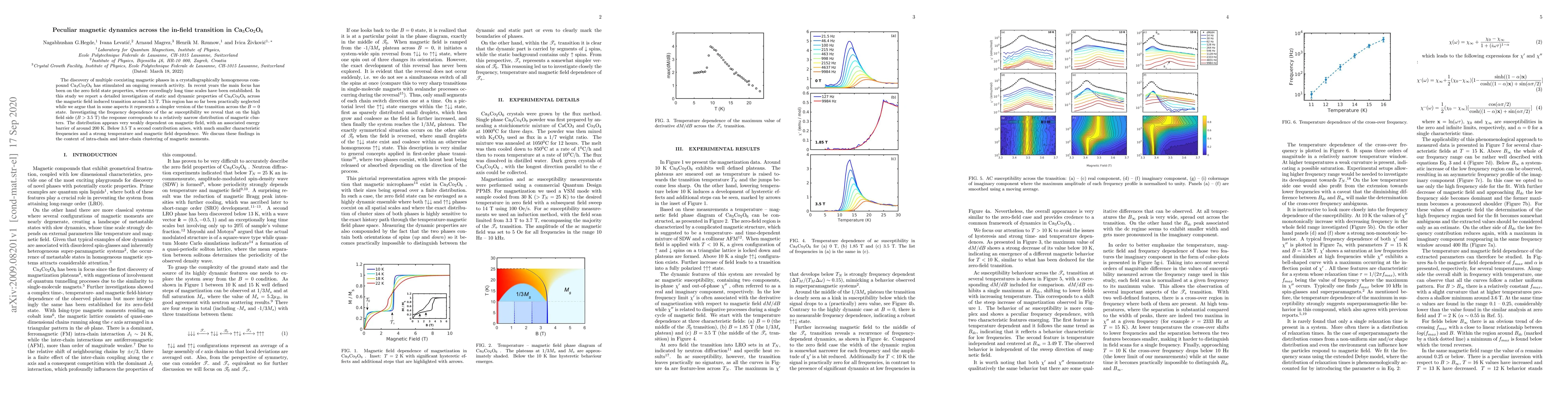 Thumbnail for Peculiar magnetic dynamics across the in-field transition in Ca3Co2O6