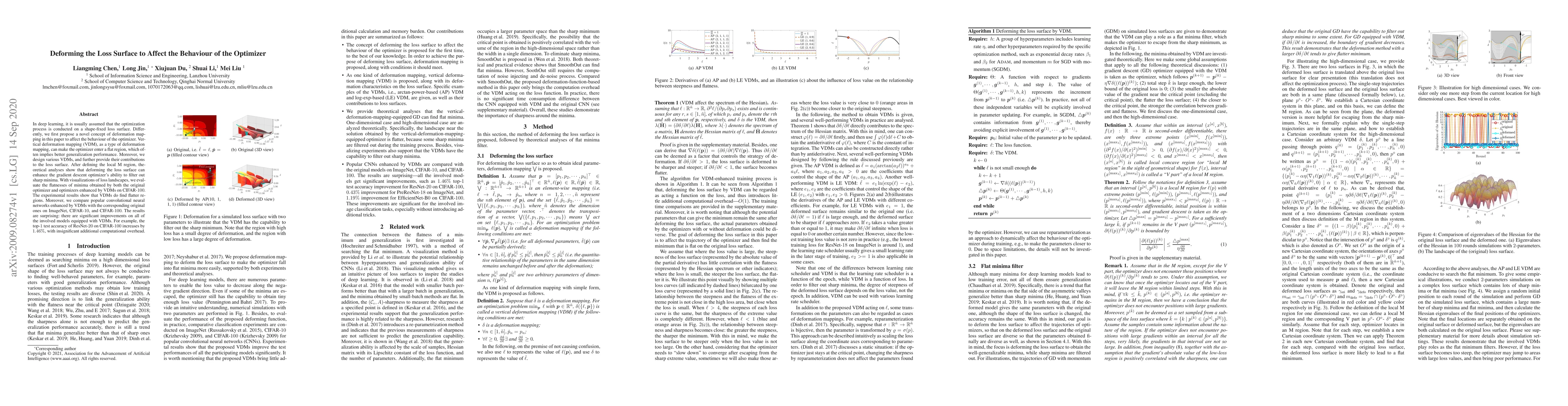 Thumbnail for Deforming the Loss Surface to Affect the Behaviour of the Optimizer