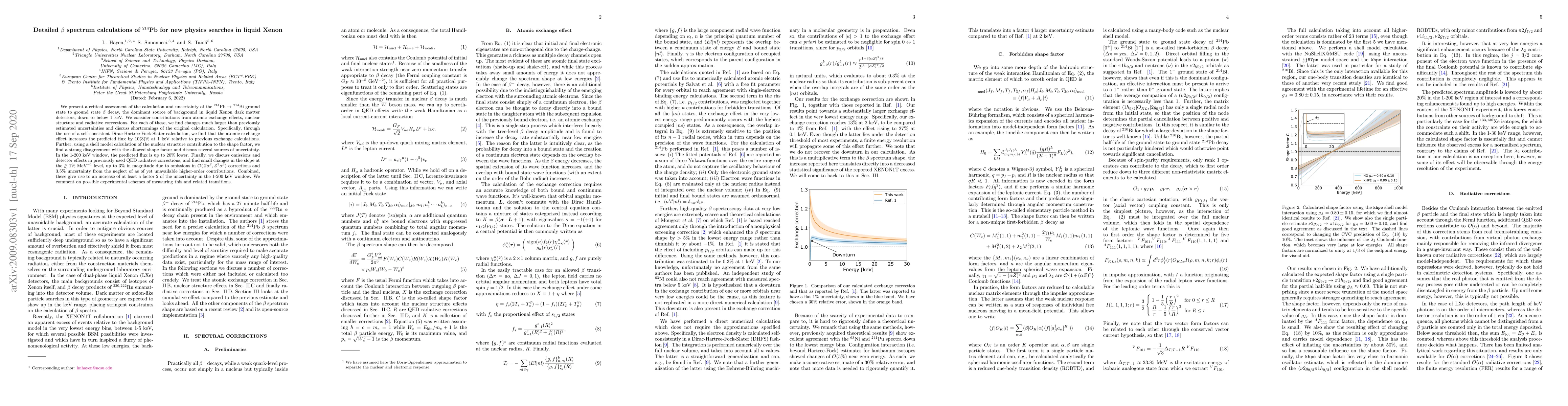 Thumbnail for Detailed $\beta$ spectrum calculations of $^{214}$Pb for new physics
  searches in liquid Xenon