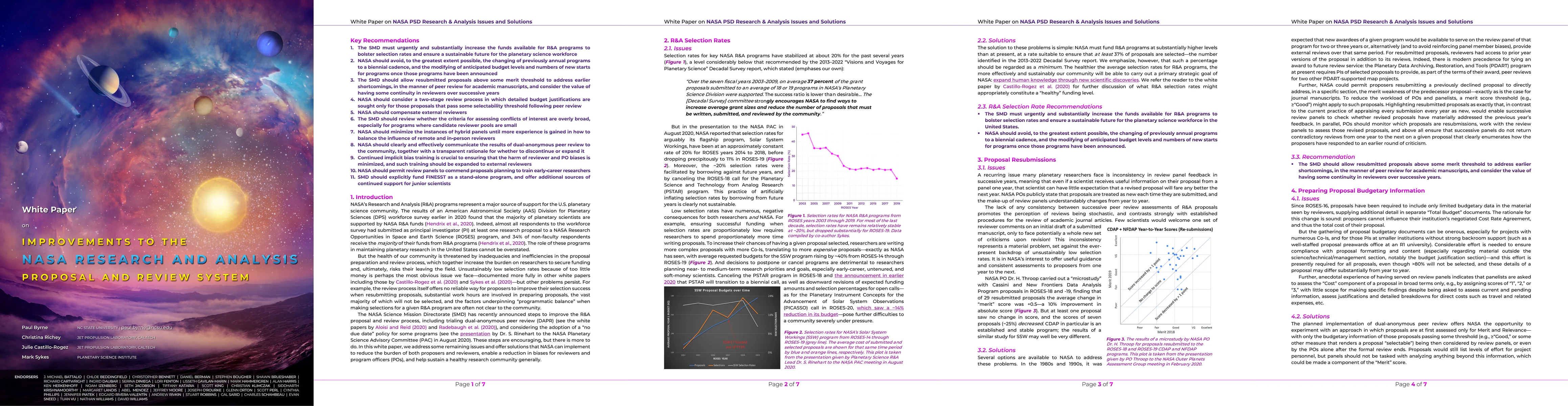 Thumbnail for White Paper on Improvements to the NASA Research and Analysis Proposal
  and Review System