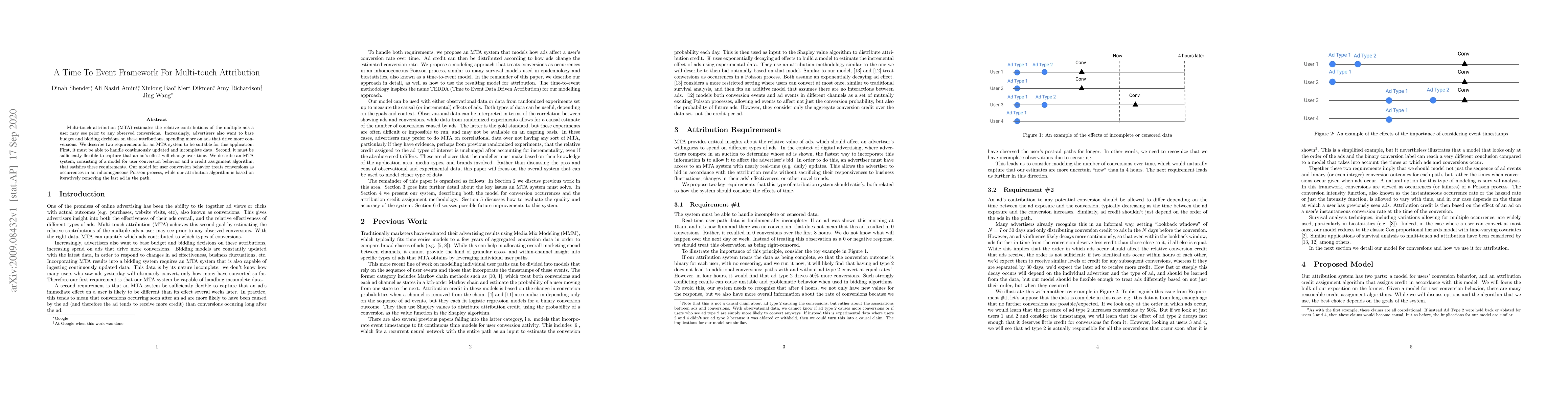 Thumbnail for A Time To Event Framework For Multi-touch Attribution