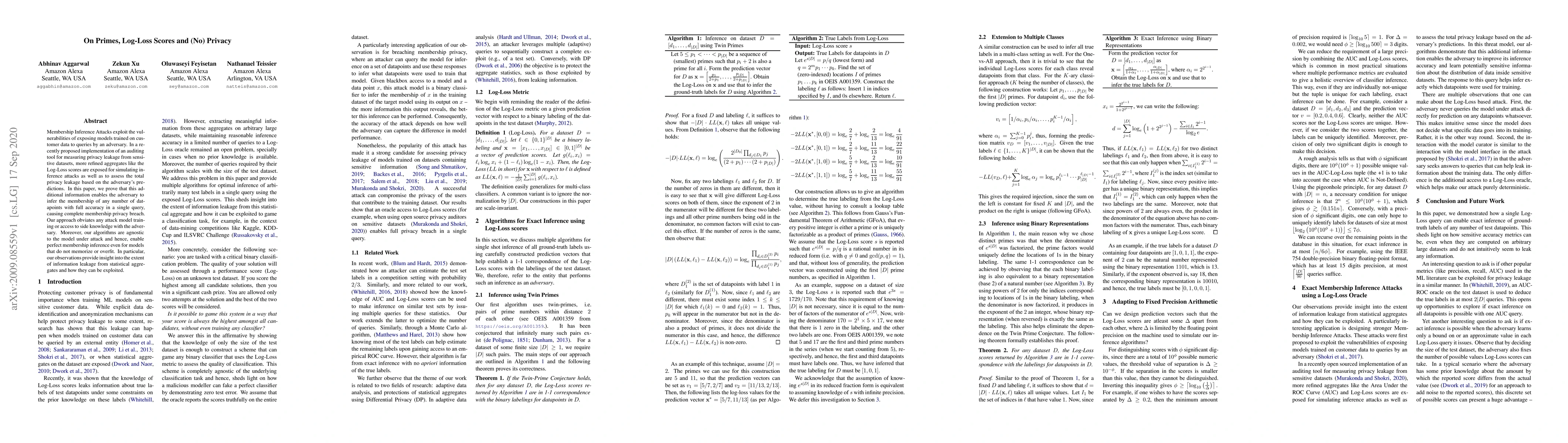 Thumbnail for On Primes, Log-Loss Scores and (No) Privacy