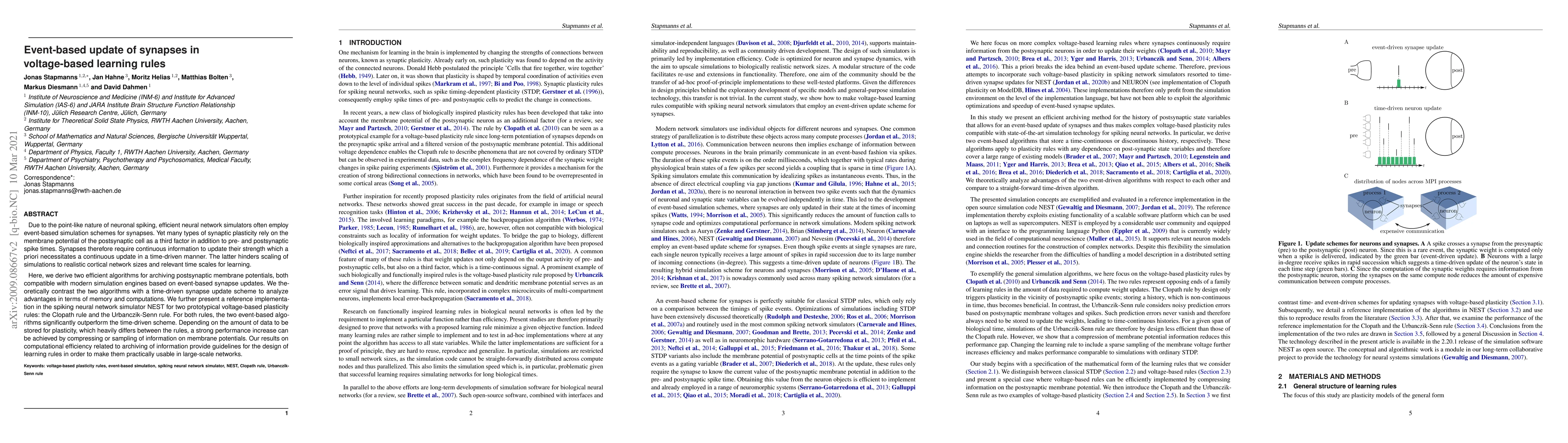 Thumbnail for Event-based update of synapses in voltage-based learning rules