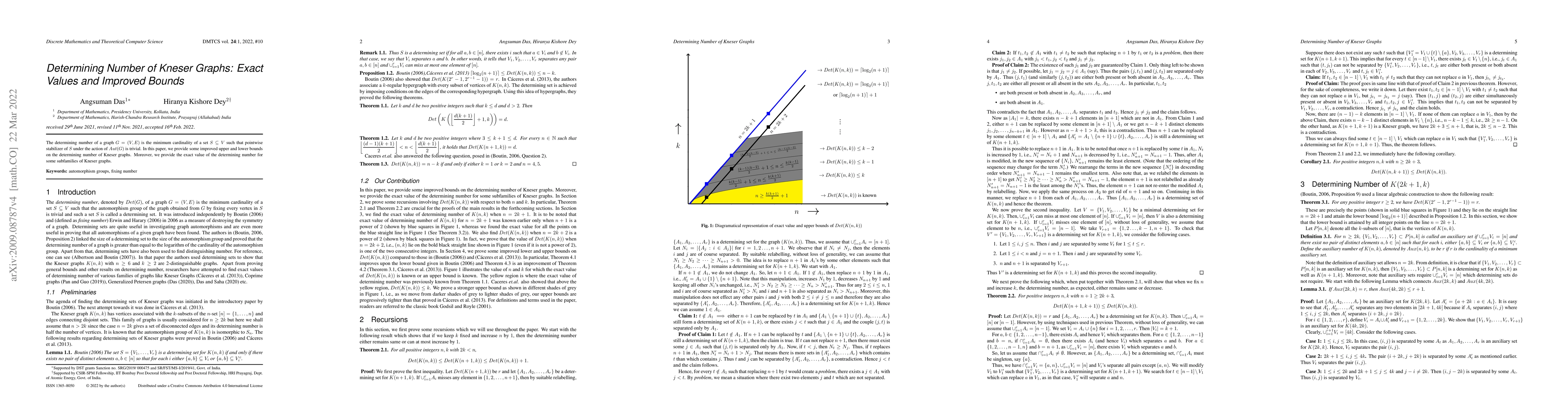 Thumbnail for Determining Number of Kneser Graphs: Exact Values and Improved Bounds