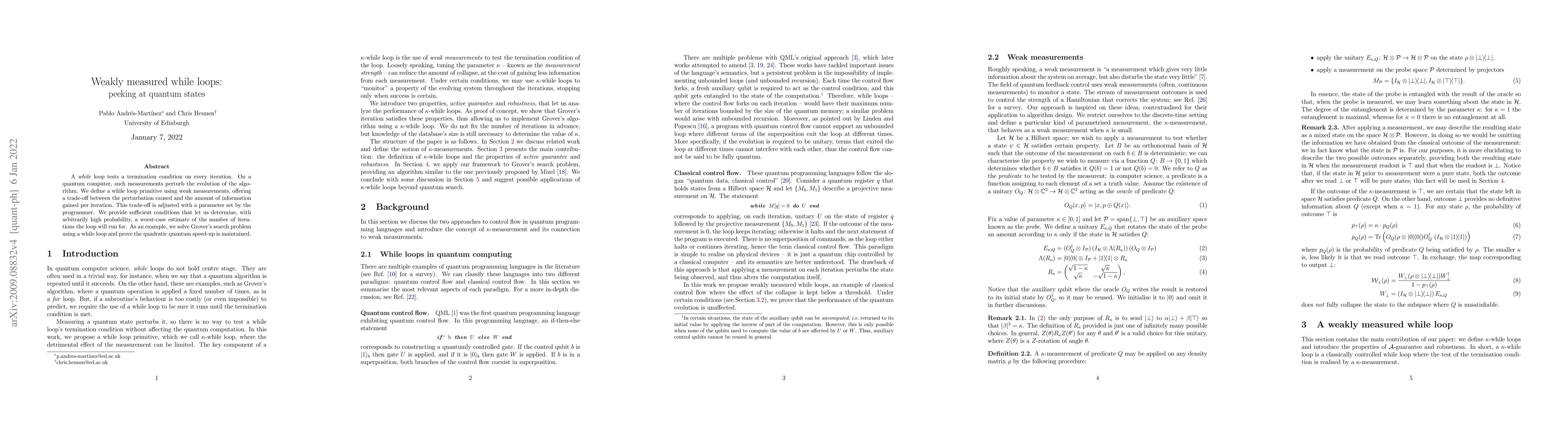 Thumbnail for Weakly measured while loops: peeking at quantum states
