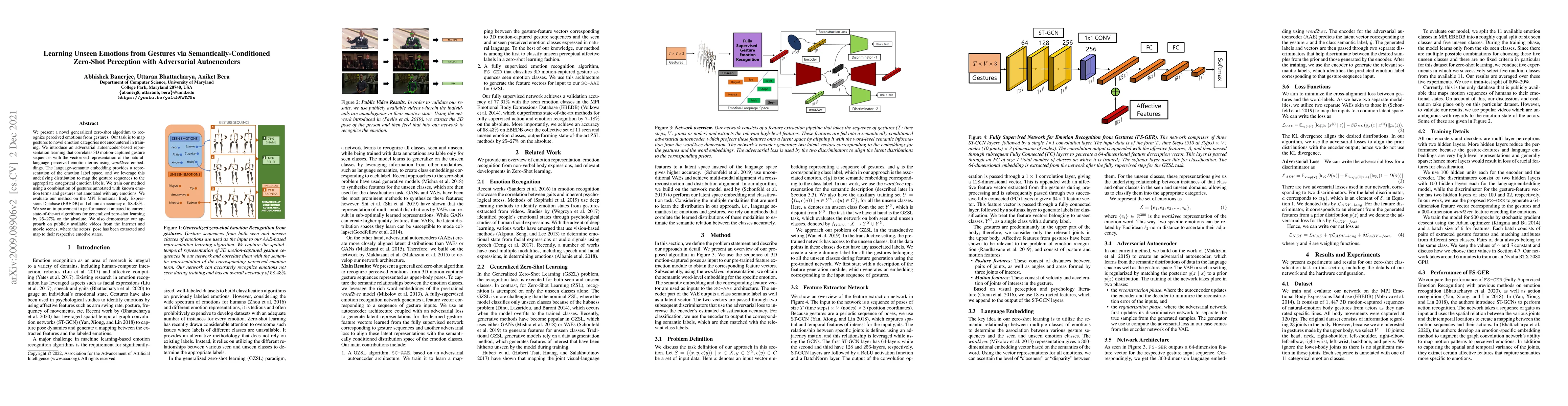 Thumbnail for Learning Unseen Emotions from Gestures via Semantically-Conditioned
  Zero-Shot Perception with Adversarial Autoencoders