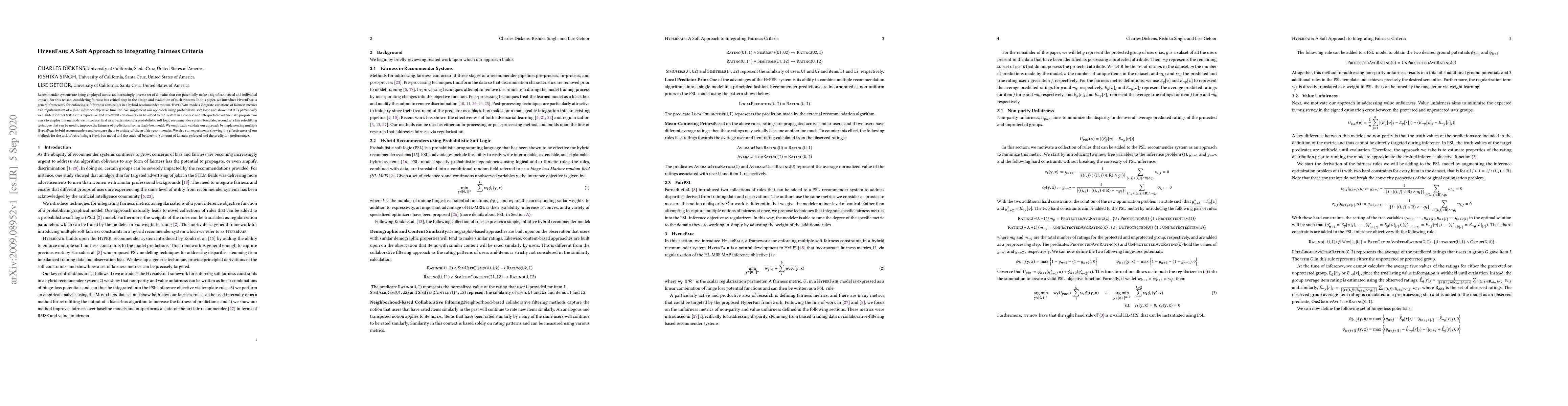 Thumbnail for HyperFair: A Soft Approach to Integrating Fairness Criteria