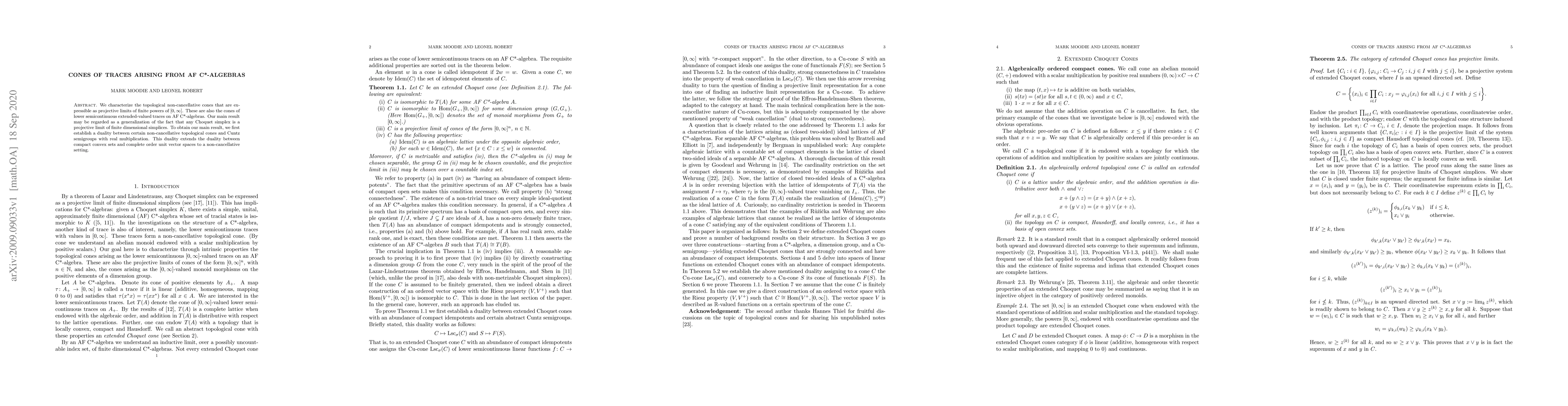Thumbnail for Cones of traces arising from AF C*-algebras