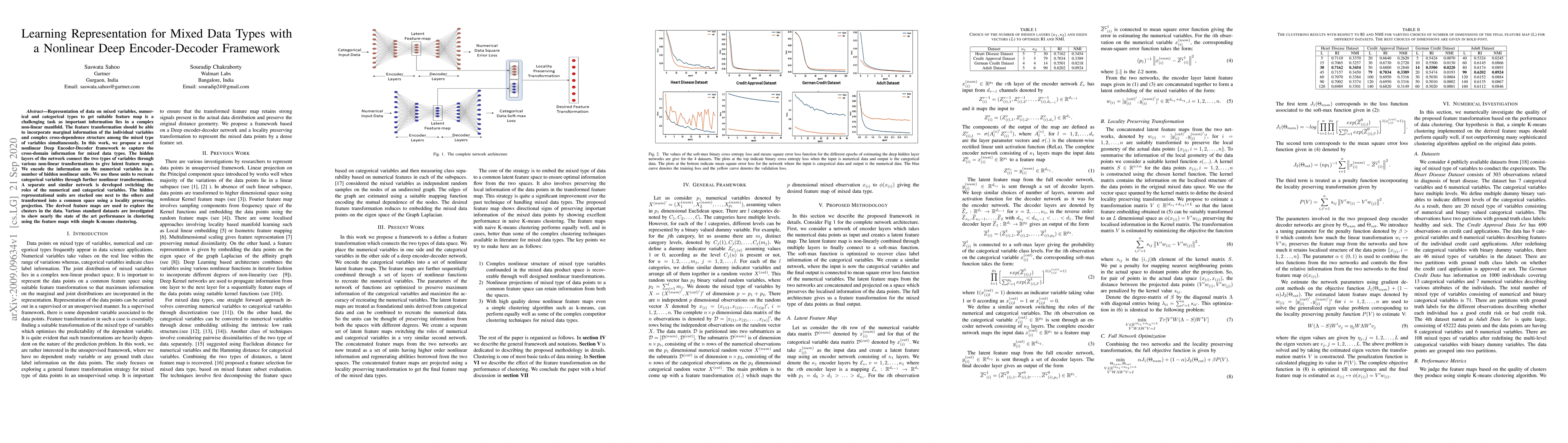 Thumbnail for Learning Representation for Mixed Data Types with a Nonlinear Deep
  Encoder-Decoder Framework