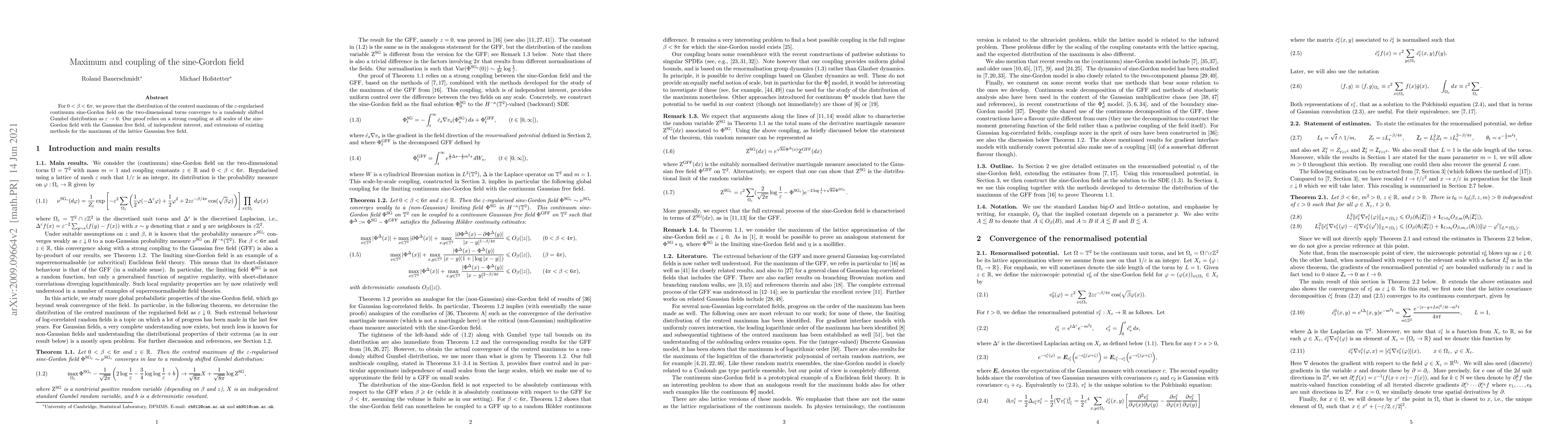 Thumbnail for Maximum and coupling of the sine-Gordon field