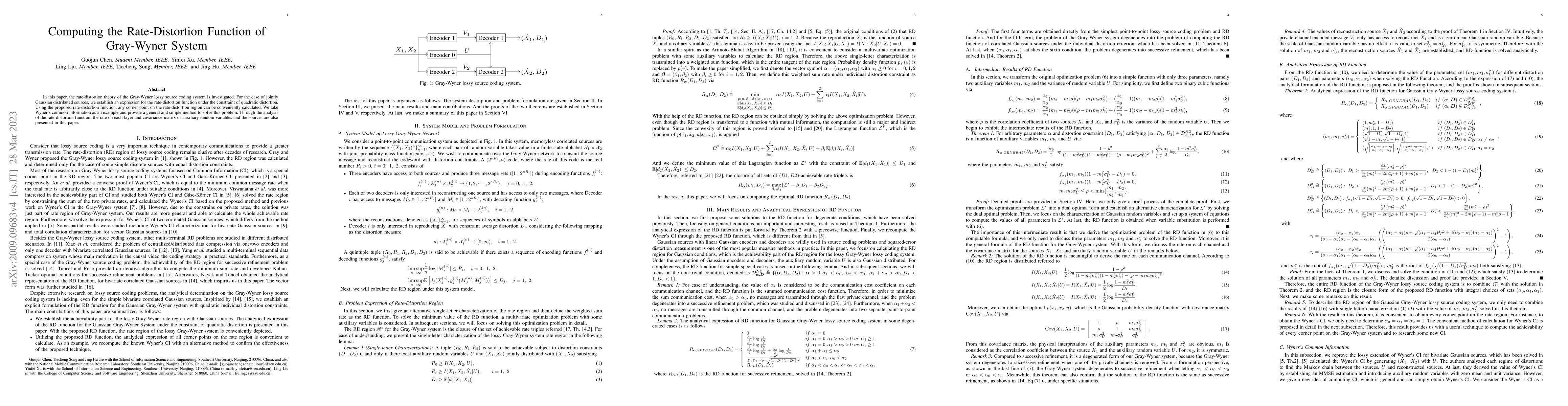 Thumbnail for Computing the Rate-Distortion Function of Gray-Wyner System