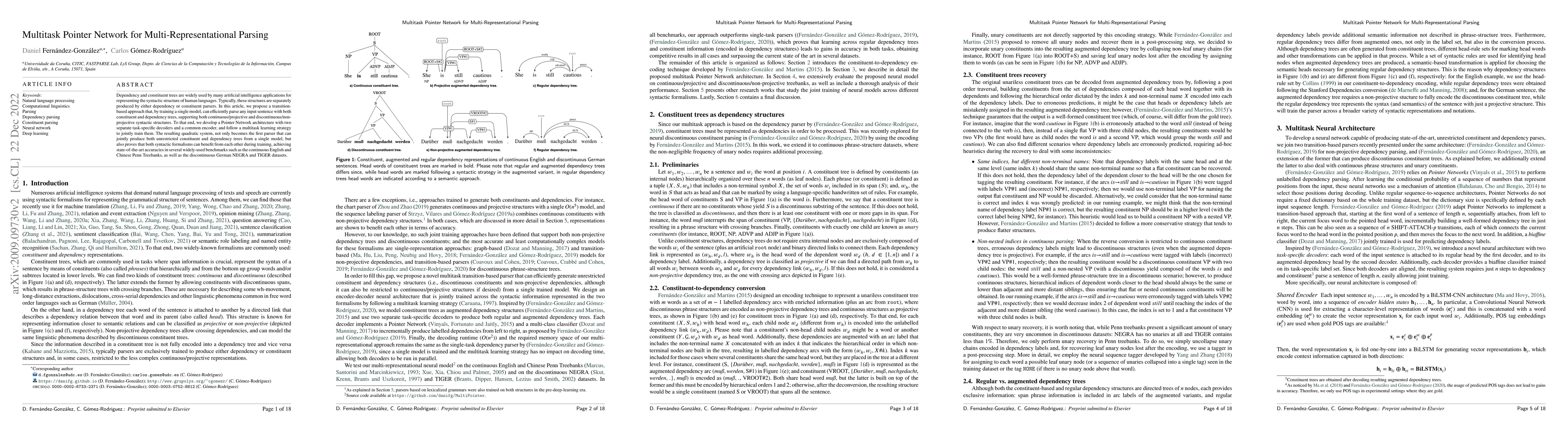 Thumbnail for Multitask Pointer Network for Multi-Representational Parsing