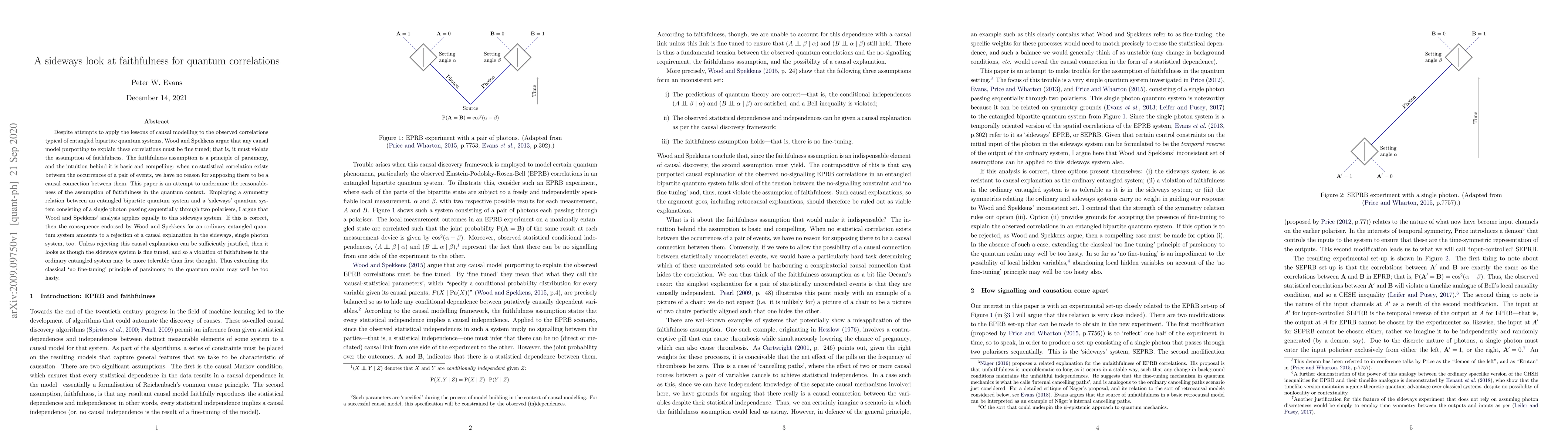 Thumbnail for A sideways look at faithfulness for quantum correlations