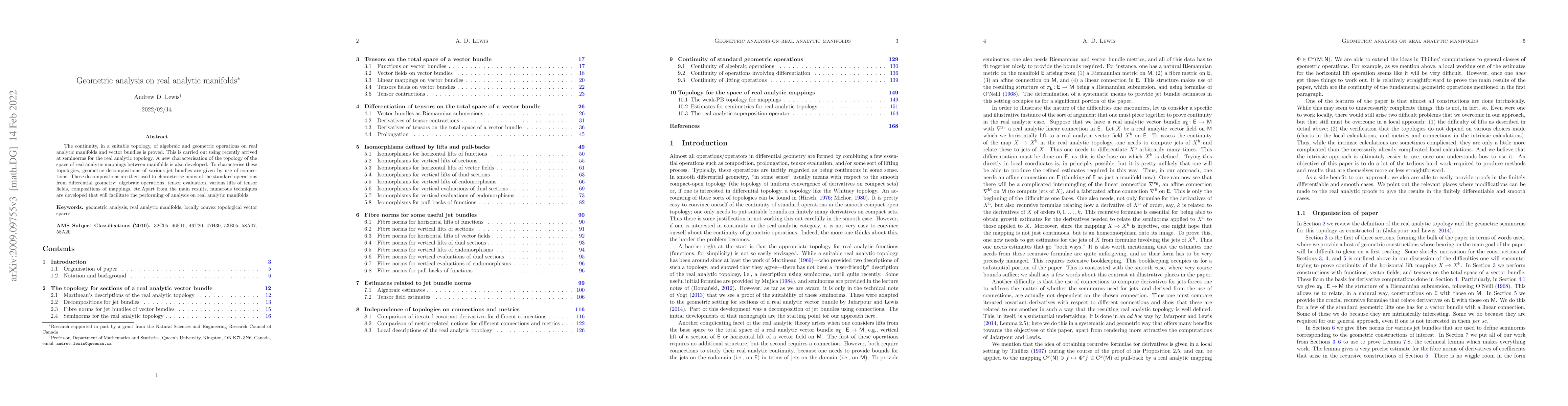 Thumbnail for Geometric analysis on real analytic manifolds