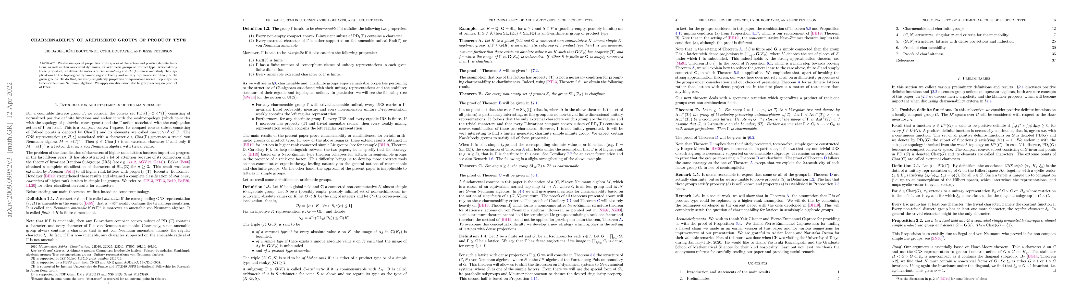 Thumbnail for Charmenability of arithmetic groups of product type