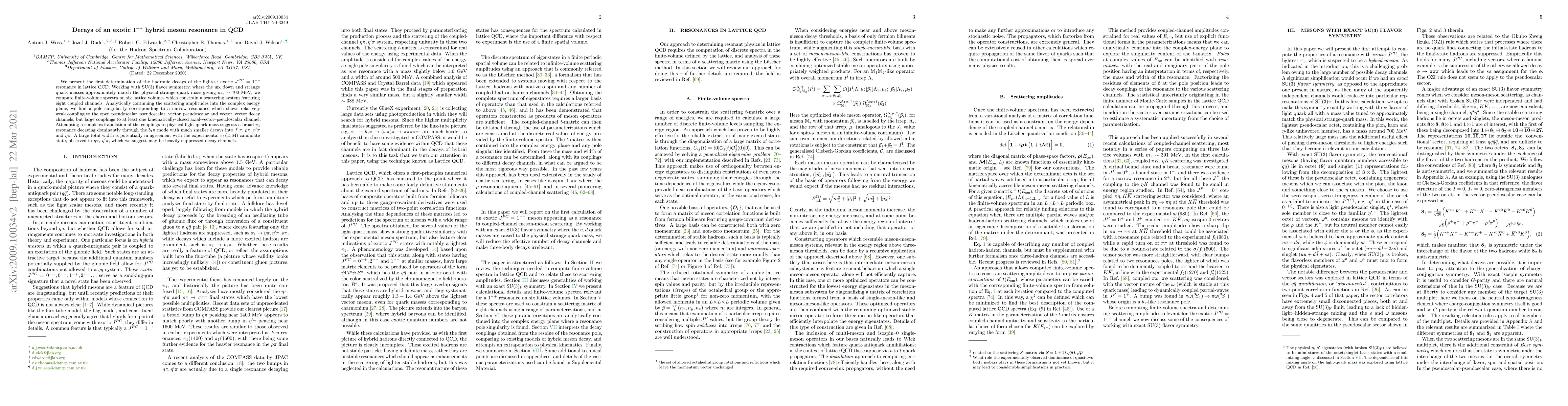 Thumbnail for Decays of an exotic $1^{-+}$ hybrid meson resonance in QCD