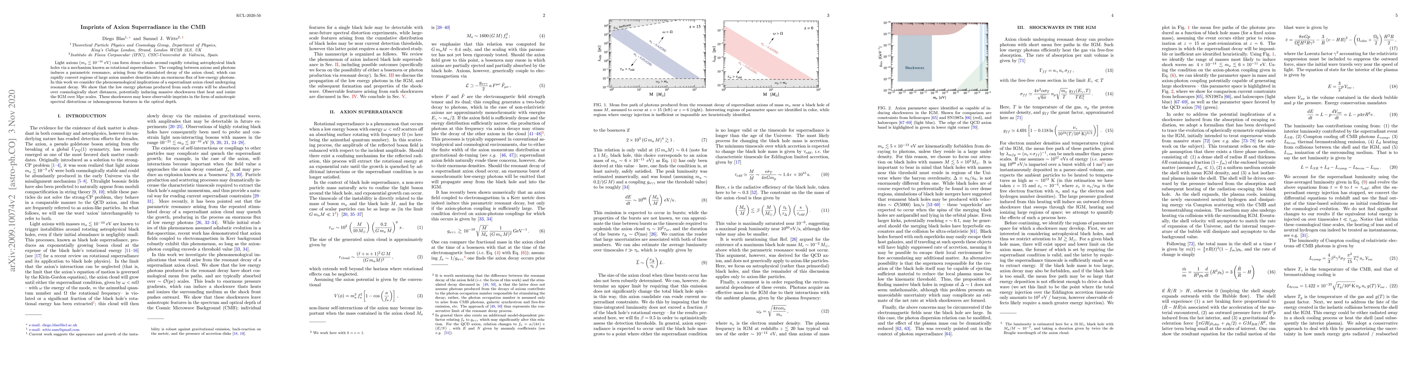 Thumbnail for Imprints of Axion Superradiance in the CMB