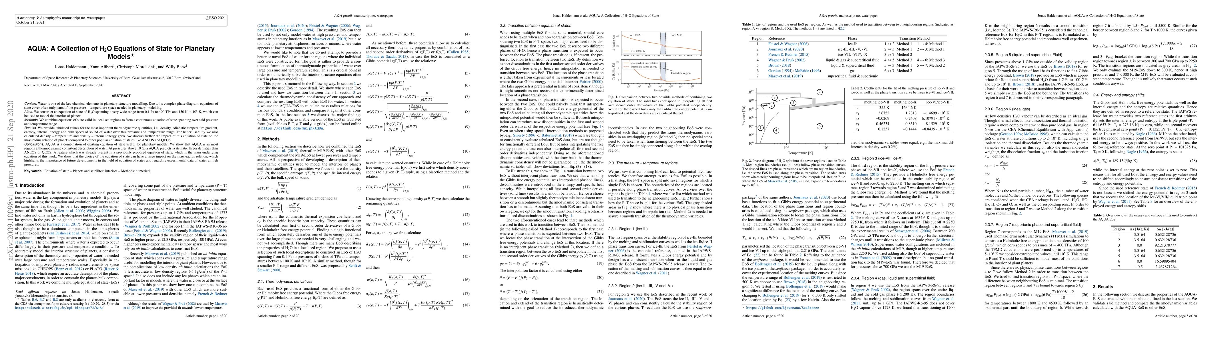 Thumbnail for AQUA: A Collection of H$_2$O Equations of State for Planetary Models