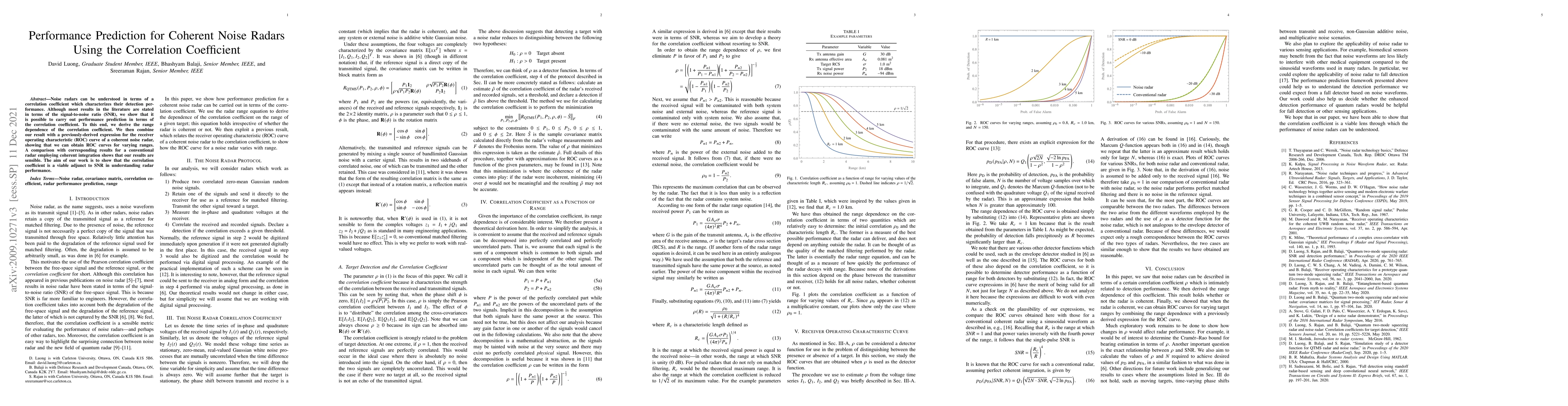 Thumbnail for Performance Prediction for Coherent Noise Radars Using the Correlation
  Coefficient