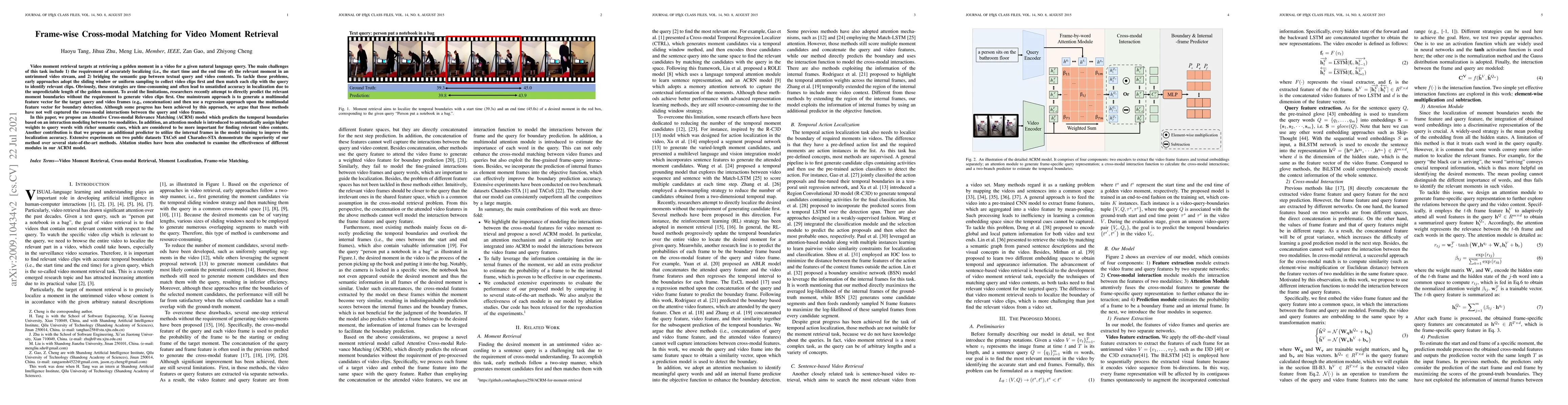 Thumbnail for Frame-wise Cross-modal Matching for Video Moment Retrieval