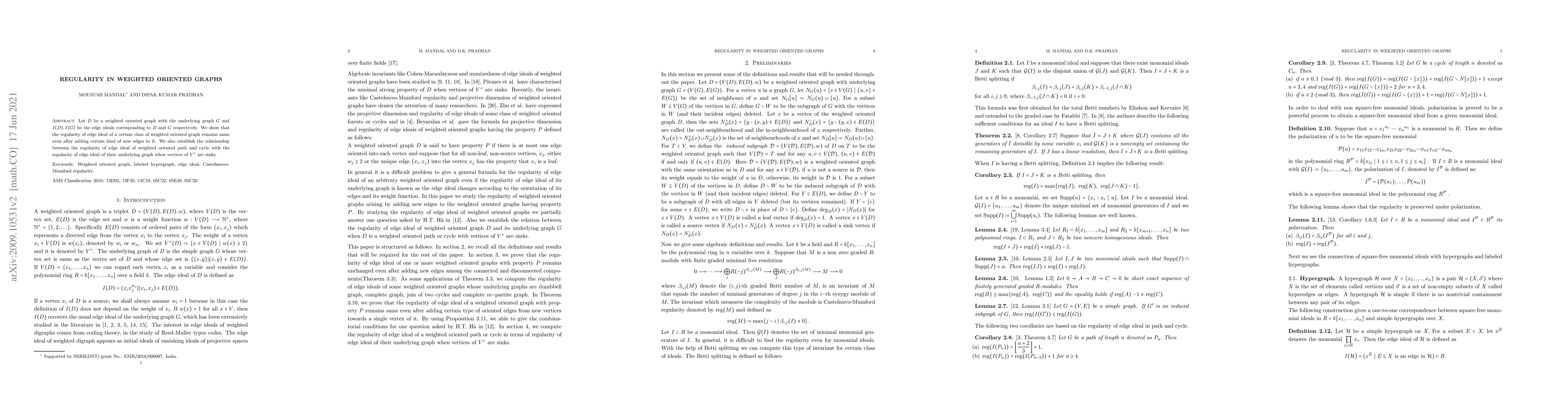 Thumbnail for Regularity in weighted oriented graphs