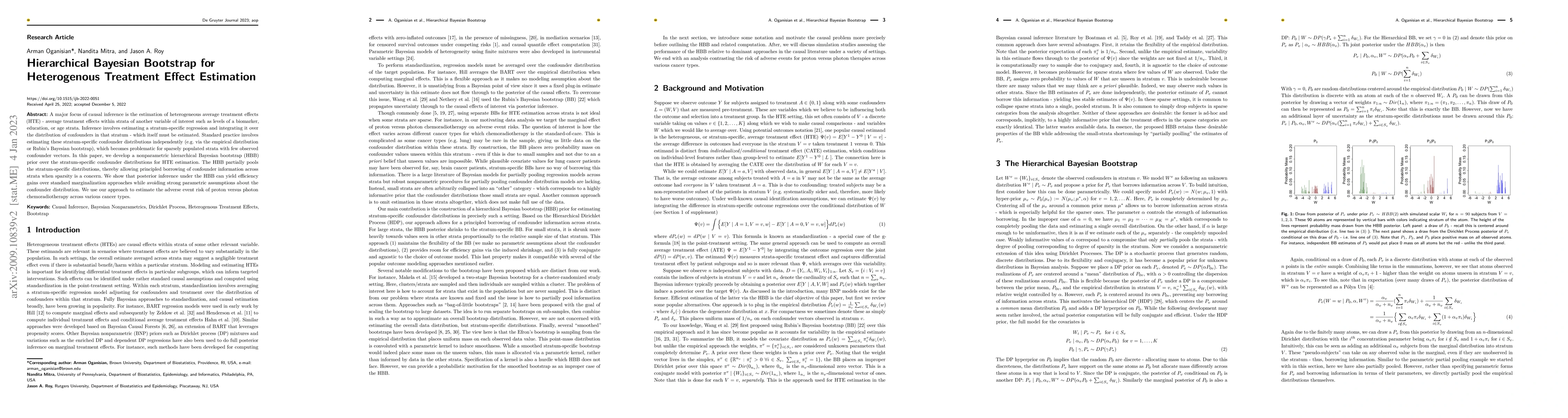 Thumbnail for Hierarchical Bayesian Bootstrap for Heterogeneous Treatment Effect
  Estimation