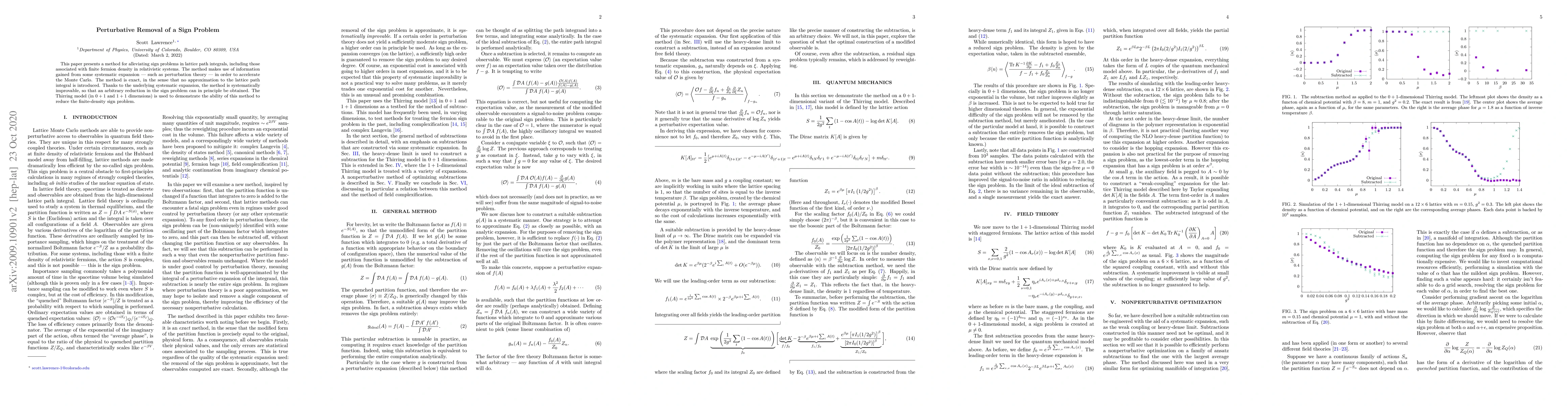 Thumbnail for Perturbative Removal of a Sign Problem