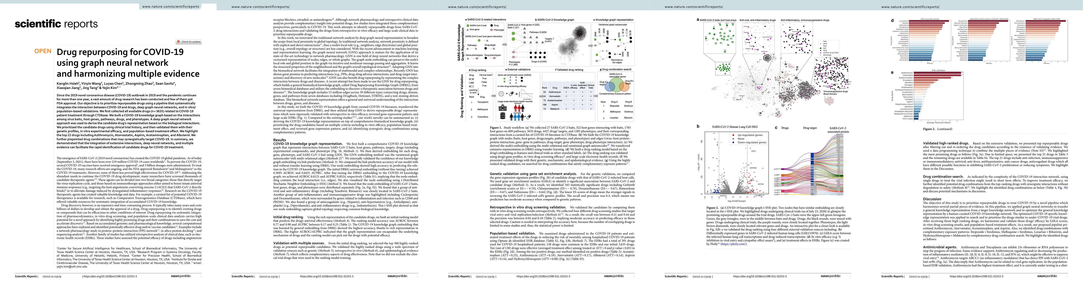 Thumbnail for Drug repurposing for COVID-19 using graph neural network and harmonizing
  multiple evidence