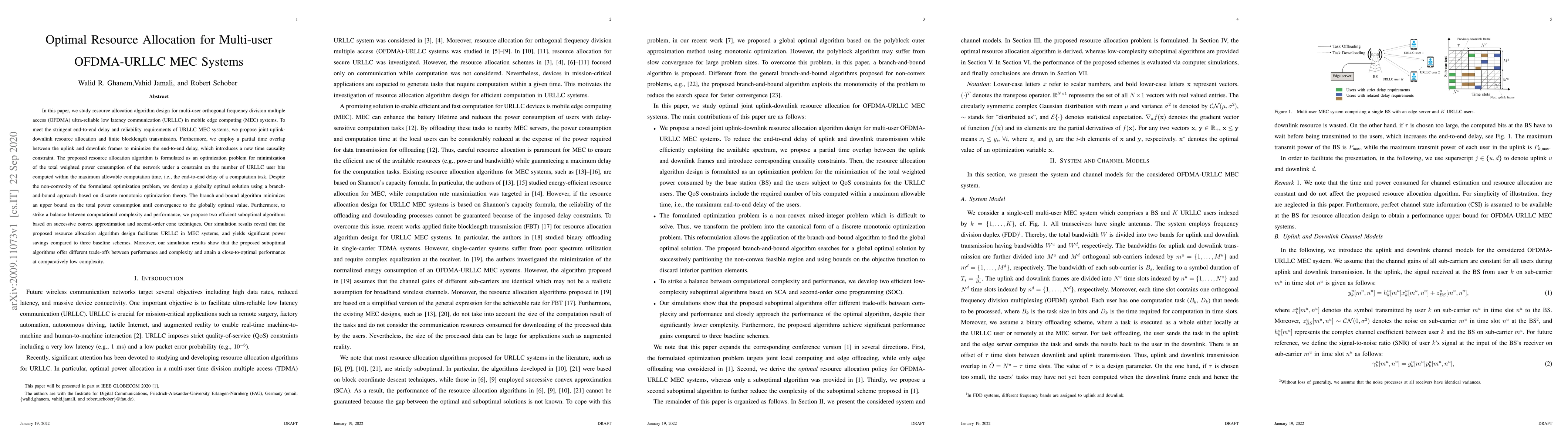 Thumbnail for Optimal Resource Allocation for Multi-user OFDMA-URLLC MEC Systems