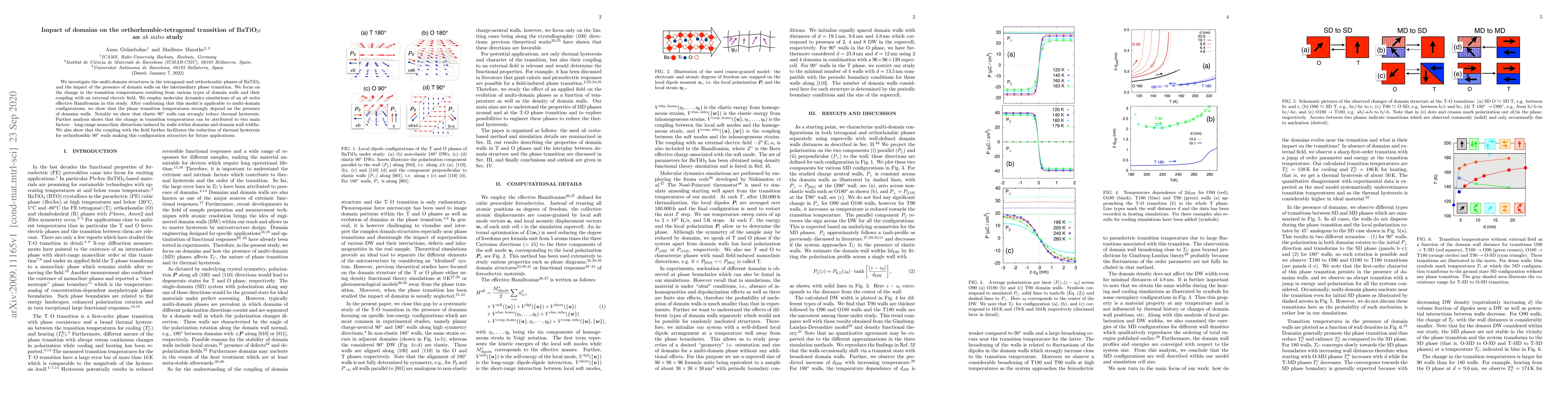 Thumbnail for Impact of domains on the orthorhombic-tetragonal transition of
  BaTiO$_3$: an ab initio study