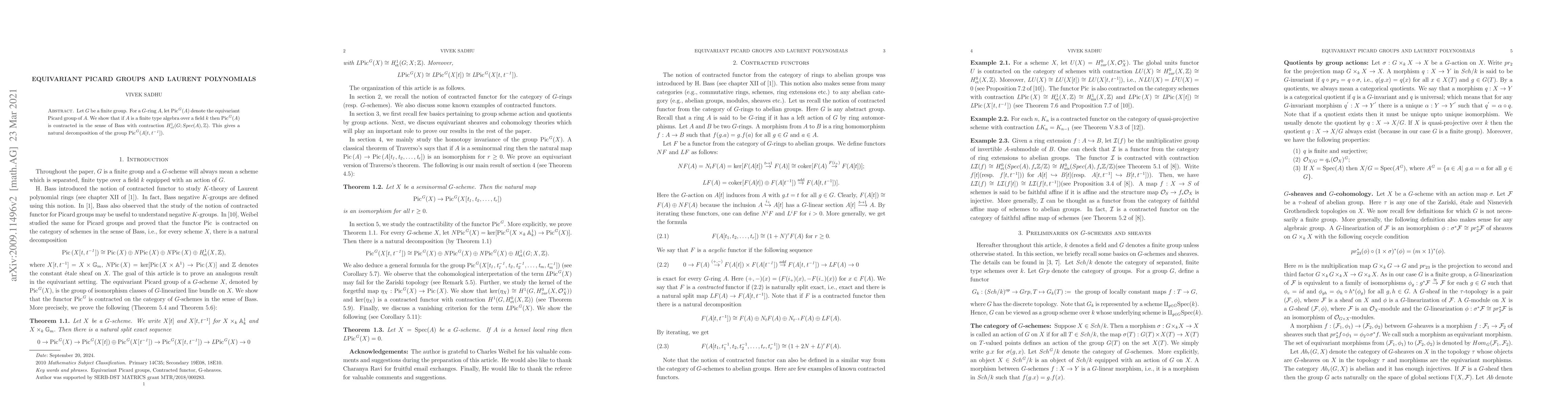 Thumbnail for Equivariant Picard groups and Laurent polynomials