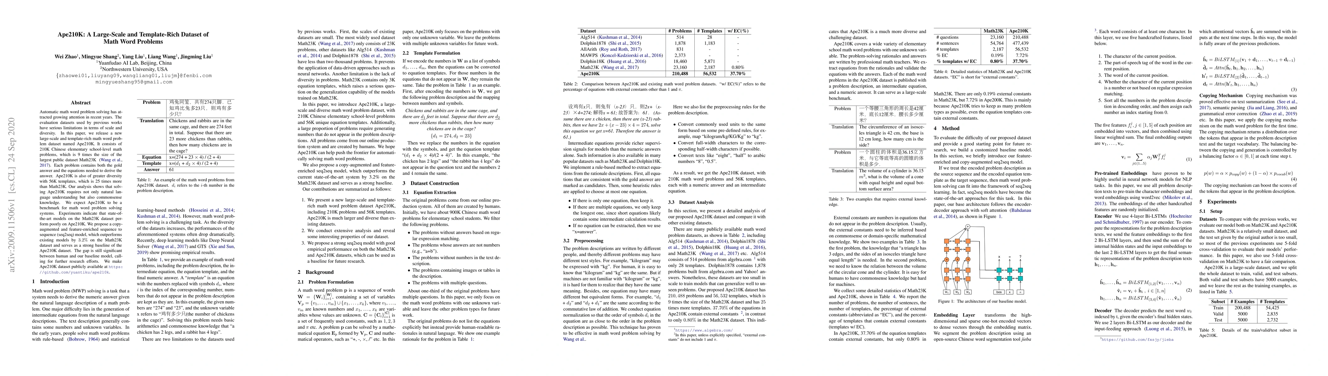 Thumbnail for Ape210K: A Large-Scale and Template-Rich Dataset of Math Word Problems