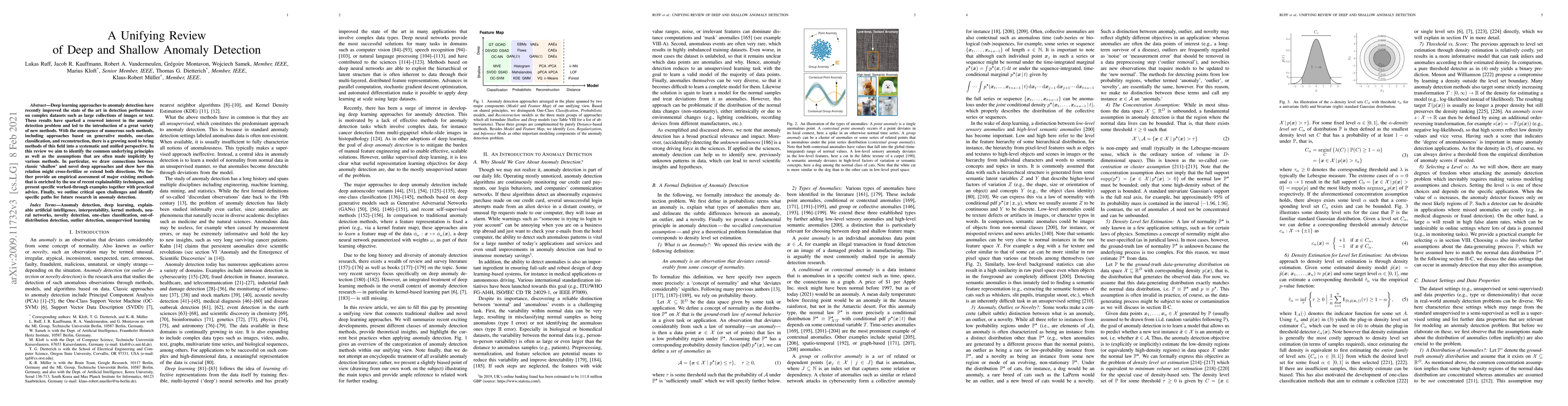 Thumbnail for A Unifying Review of Deep and Shallow Anomaly Detection